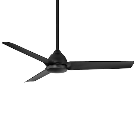 Wac Mocha Indoor and Outdoor 3-Blade Smart Ceiling Fan 54in Matte Black with Remote Control, 3 Blades F-001